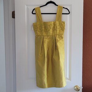 Calvin Klein, Small, Gold dress with yellow lining